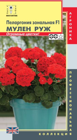 Семена Пеларгония F1 зональная Мулен Руж ПЛ