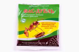 Фас-дубль средство от тараканов, муравьев и моли 125 г
