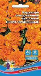 Цветы Бархатцы отклоненные махровые Петит оранжевые УД