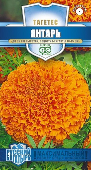 Семена Бархатцы прямостоячие Янтарь (Гавриш)