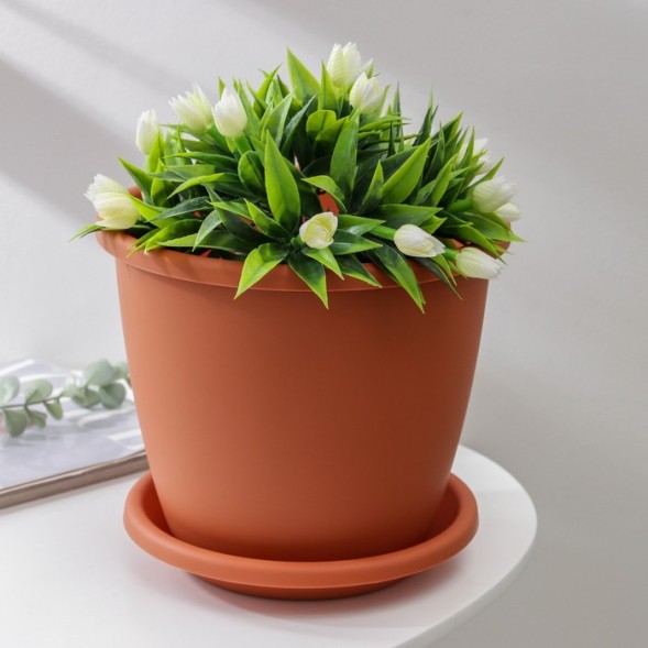  Афина с поддоном 23,5*21см коричневый 5,5 л