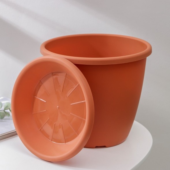  Афина с поддоном 23,5*21см коричневый 5,5 л