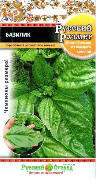 Семена Базилик Русский Размер НК