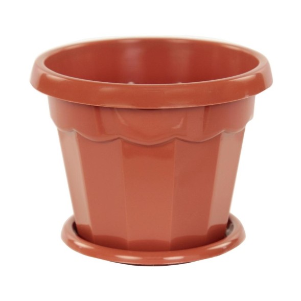  Горшок Гармония с поддоном 0,7 л (коричневый)