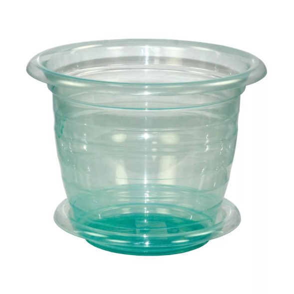  Горшок для орхидей с поддоном 2л (зеленый)