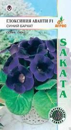 Семена Глоксиния Аванти Синий бархат 8шт. (Агрос)