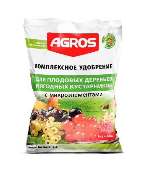  Комплексное удобрение для плодовых деревьев и ягодных кустарников с микроэлементами 1 кг