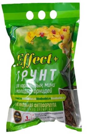 Грунт для орхидей мини 1л почвосмесь Effect+ пеностекло