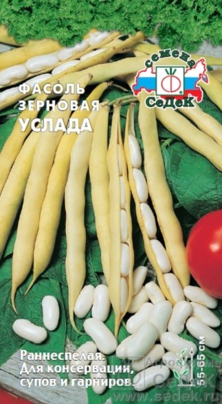 Семена Фасоль Услада желтая зерновая кустовая (СеДеК)