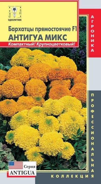 Семена Бархатцы прямостоячие F1 Антигуа Микс ПЛ