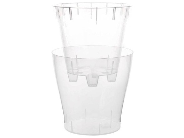  Кашпо для орхидей со вставкой Лея 19*18,5 см (прозрачный) 3,6 л