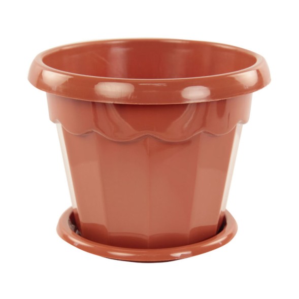  Горшок Гармония с поддоном 1,5 л (коричневый)