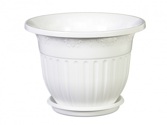  Виноград горшок с поддоном d22 см v2,25 л белый 
