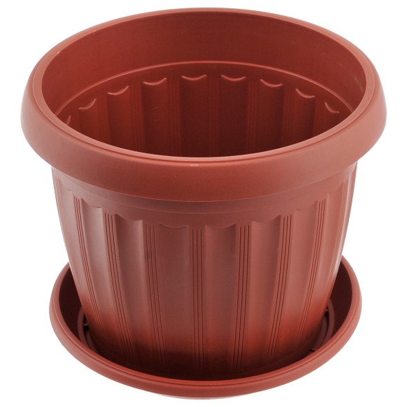  Терра с поддоном 14*11 см терракот 0,8 л 