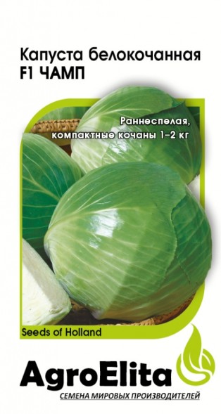 Семена Капуста белокочанная Чамп F1 (АгроЭлита)