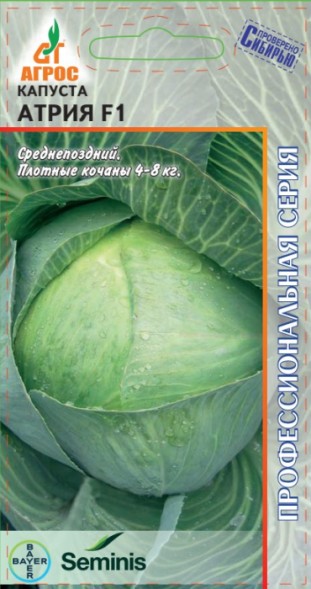 Семена Капуста белокочанная Атрия F1 (Агрос)