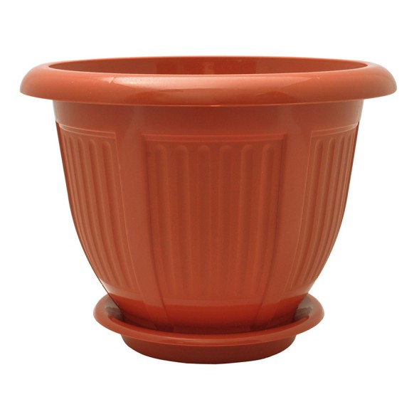  Вазон Волна с подставкой 12*10 (терракот)