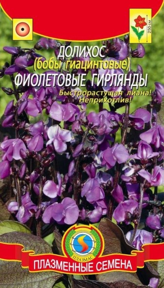 Семена Долихос &amp;quot;Фиолетовые гирлянды&amp;quot; ПЛ
