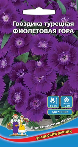 Семена Гвоздика турецкая Фиолетовая гора УД
