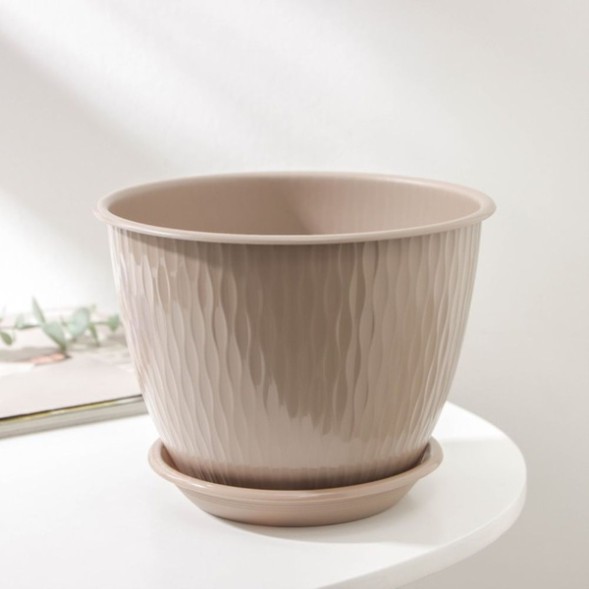  Корсика горшок с поддоном 1,8л d17 h14 см (фраппе)