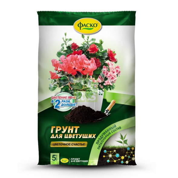  Грунт &amp;quot;Цветочное счастье для цветущих&amp;quot; 5л
