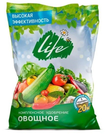  Комплексное удобрение для овощей 0,9 кг Life (NPK 8:8:8)